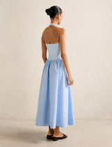 Margot Petite 2 in 1 Halter Midi Dress Forever New