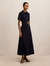 Valeria Petite Broderie Midi Dress