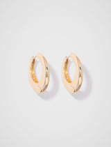 Signature Tia Thick Hinge Hoop Earrings 0 Gold Forever New