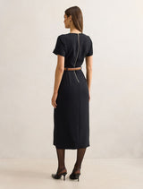 Bailee Belted Tailored Midi Dress