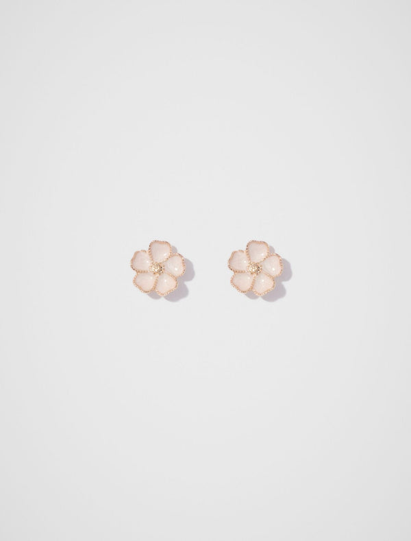 Florence Flower Stud Earrings 0 Ivory Gold Forever New