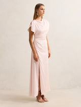 Genevieve Satin Drape Maxi Dress Forever New