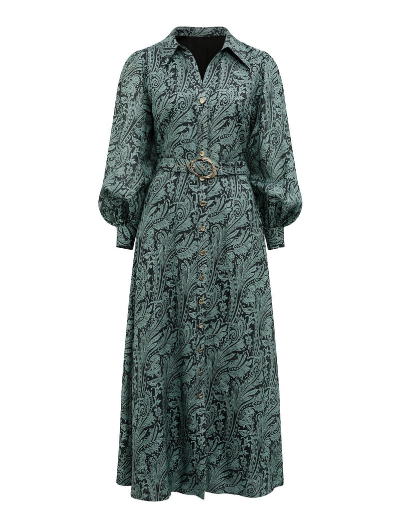 juliana paisley silk shirt dress Leo Lin - Peony Print Juliana Shirt Mini Dress