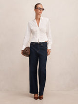 Ainsley Gathered Shirt Forever New