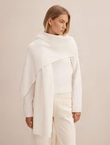Melody Scarf Detail Sweater Cream Forever New