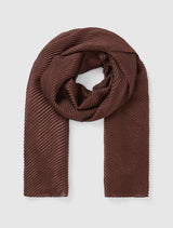Harriet Pleated Scarf 0 Chocolate Forever New