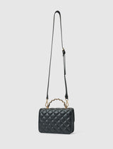 Azalea Quilt Metal Top Handle Bag