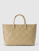 Amaya Weave Metal Handle Bag
