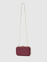 Savannah Satin Weave Hardcase Clutch