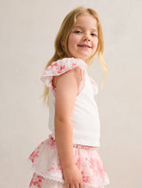 Aurora Girls Flutter Sleeve T-Shirt Forever New