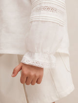 Eloisa Girls Lace Trim Blouse Forever New