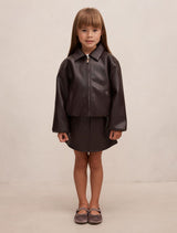 Laura Girls Faux Leather Bomber Jacket Forever New