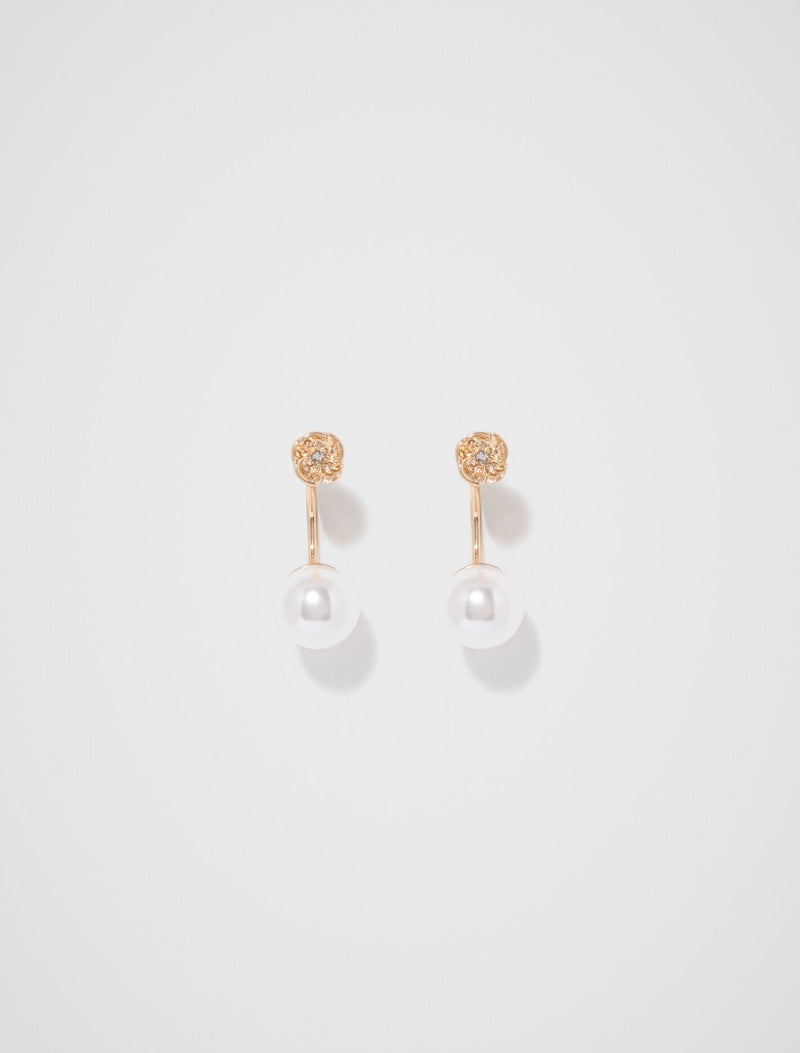 Laney Pearl Crystal Earrings 0 Gold Pearl Forever New