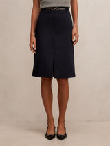 Lucy Belted Pencil Skirt Navy Forever New
