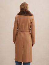Shelby Faux Fur Collar Coat Forever New