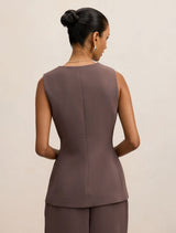 Ayla Petite Contrast Waistcoat