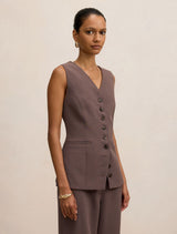 Ayla Petite Contrast Waistcoat