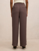 Dani Petite Tailored Straight Leg Pants