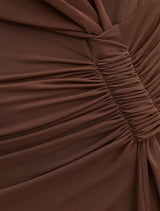 Amara Draped Mesh Maxi Dress Forever New