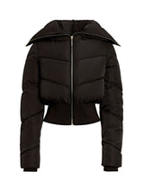 Evie Cropped Rib Detail Puffer Jacket Forever New