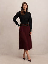 Millie Belted Midi Skirt Forever New