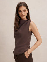 Scout Sleeveless Drape Top Forever New