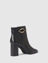 Rosanna Hardware Trim Heeled Ankle Boot Forever New