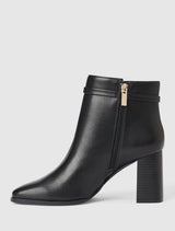 Rosanna Hardware Trim Heeled Ankle Boot Forever New