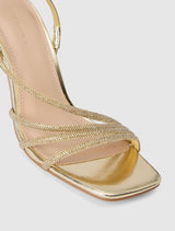 Christine Asymmetrical Diamante Strapping Heel Forever New