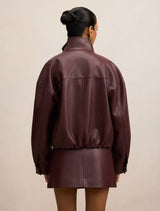 Jacquie Petite Pu Funnel Neck Coat Forever New