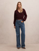 Florence Knitted Wrap Sweater Forever New