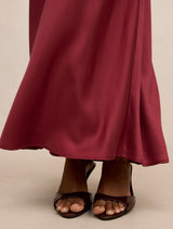 Skyler Petite Satin Maxi Skirt