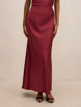 Skyler Petite Satin Maxi Skirt