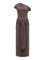 Piper Draped Tie Mesh Midi Dress Forever New