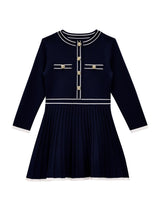 Serena Girls Pleated Knit Dress Forever New