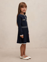 Serena Girls Pleated Knit Dress Forever New