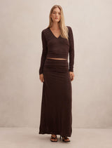 Arabella Flute Maxi Skirt Forever New