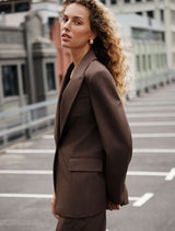 Bree Pinstripe Single Breasted Blazer Forever New