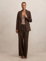 Bree Pinstripe Single Breasted Blazer Forever New
