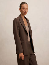 Bree Pinstripe Single Breasted Blazer Forever New