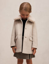 Isabella Girls Faux-Fur Collar Coat Forever New
