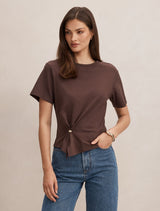 Lani Hardware Detail T-Shirt Forever New