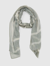 Immy Geo Print Scarf 0 Sage Ivory Forever New