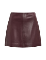 Renee Petite Vegan Leather Mini Skirt