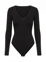 Emi Knitted Plunge Neck Bodysuit Forever New
