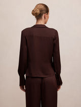 Maude Asymmetrical Drape Shirt Forever New