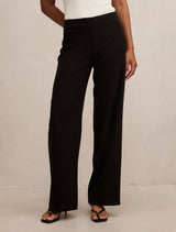 Lizzie Mid Rise Pants Black Suit Forever New