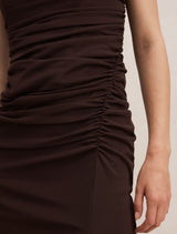 Evie Ruched Mesh Bodycon Dress Forever New