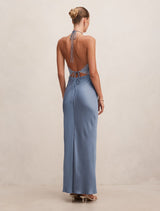 Kelli Lace Strappy Satin Maxi Dress Forever New