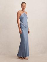 Kelli Lace Strappy Satin Maxi Dress Forever New